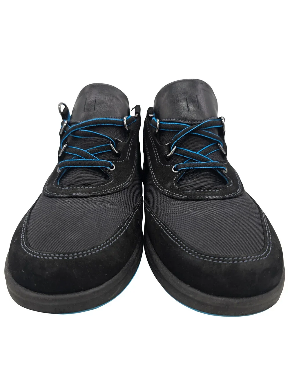 SAS Shoes Sporty Black Lace Up Sneakers | Womens 10 | Black/Blue | Made in USA